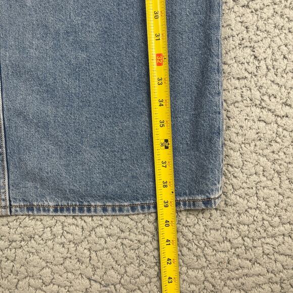 Levi's Premium Ankle Denim Column Cargo Skirt Women's Size 28 Medium Wash Blue - Picture 8 of 10